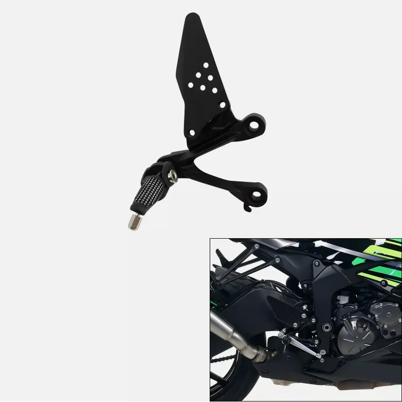 EU quality motocycle Front Foot Pegs Footrest Bracket Set Floorboard Kits For KAWASAKI Ninja ZX6R 2009-23 ZX636 2013-2023 2016