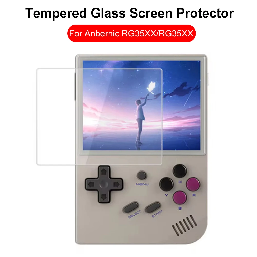 Tempered Glass Screen Protector Anti-Scrach 9H HD Screen Protector Film Screen Protective Film for RG35XX/RG35XX Plus