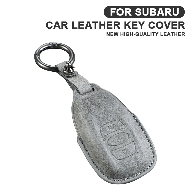 

Leather Car Key Case Cover Keychain For Subaru BRZ XV SV Forester Legacy Outback Crosstrek Impreza WRX Ascent Auto Accessories