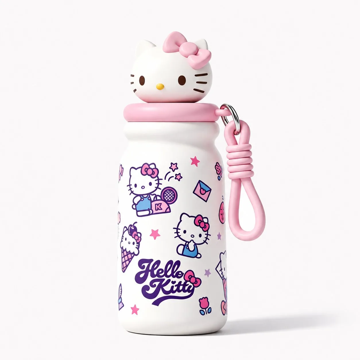 Sanrio Hello Kitty 440ml Insulated Water Bottle 316 Steel Travel Tumbler Portable Hot Cold Cup For Outdoor Sports Gym Office