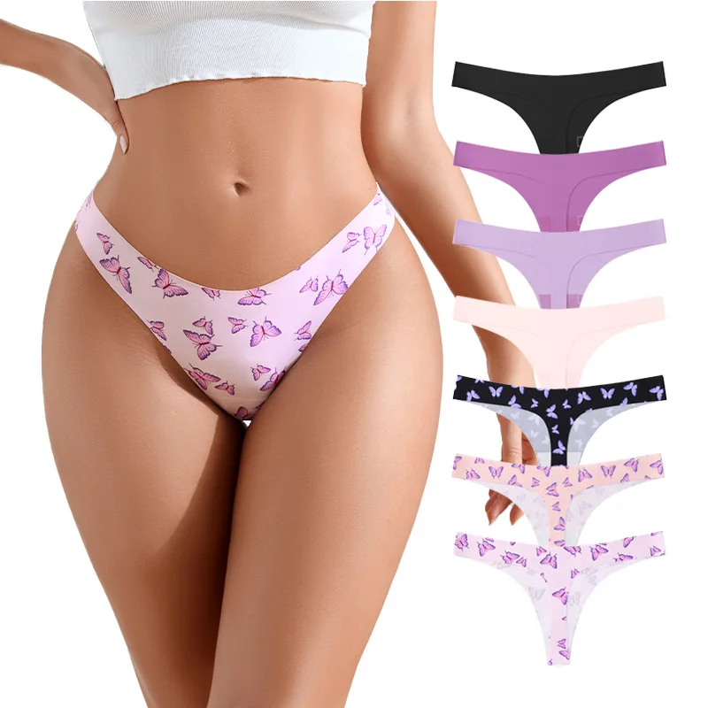 

European and American seamless plus size underwear for women, non buttock, all cotton, antibacterial, sexy, low waist, women's s