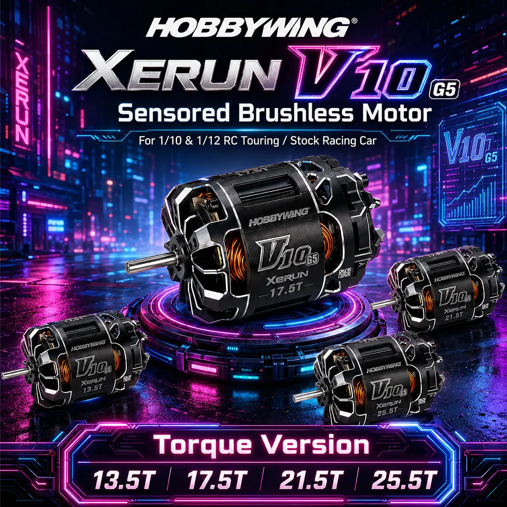 HOBBYWING XERUN V10 G5 Standard & TORQUE Sensored Brushless Motor for 1/10 1/12 RC Touring Stock Racing Car