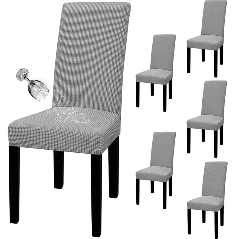 

2026 Водонепроницаемый эластичный чехол на стул для дома, жаккардовый эластичный чехол для стульев из спандекса, эластичный чехол на стул для столовой
