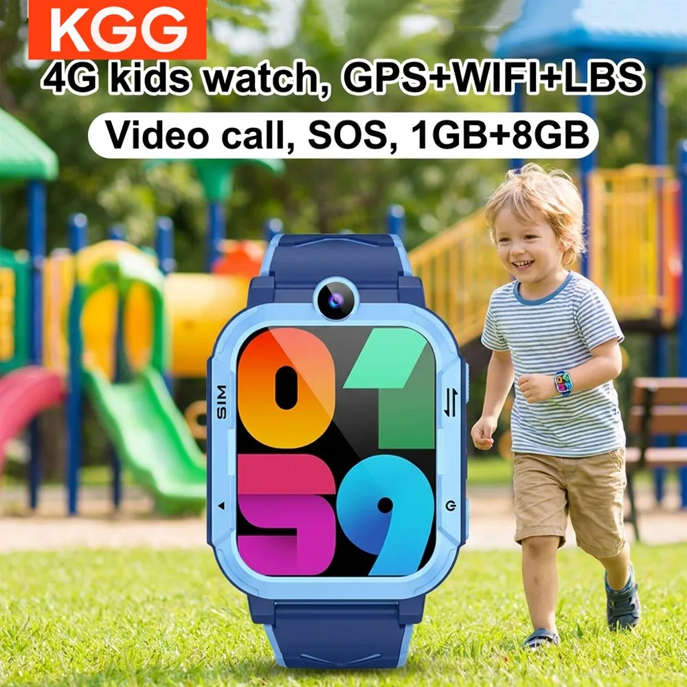 

Детские смарт-часы 4G с GPS-трекером, видеозвонками, SOS-мониторингом, 8 ГБ памяти, совместимые с WhatsApp, подарок для мальчиков и девочек