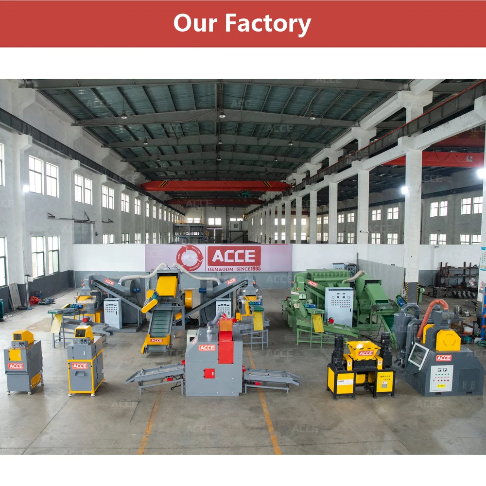 ACCE Industrial Wire Cable Grinding Machine Electronic Scrap Copper Cable Granulator And Shredder For Electric Cable