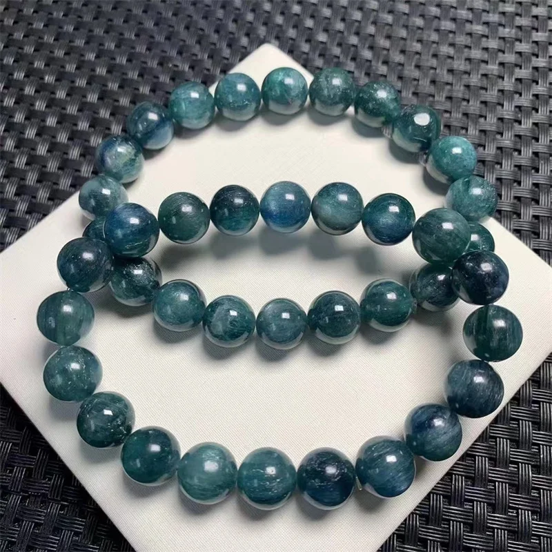 10MM Natural Green Kyanite Bracelet Women Fashion Sweet Reiki Healing Energy Strand Girls Jewelry Gift 1PCS