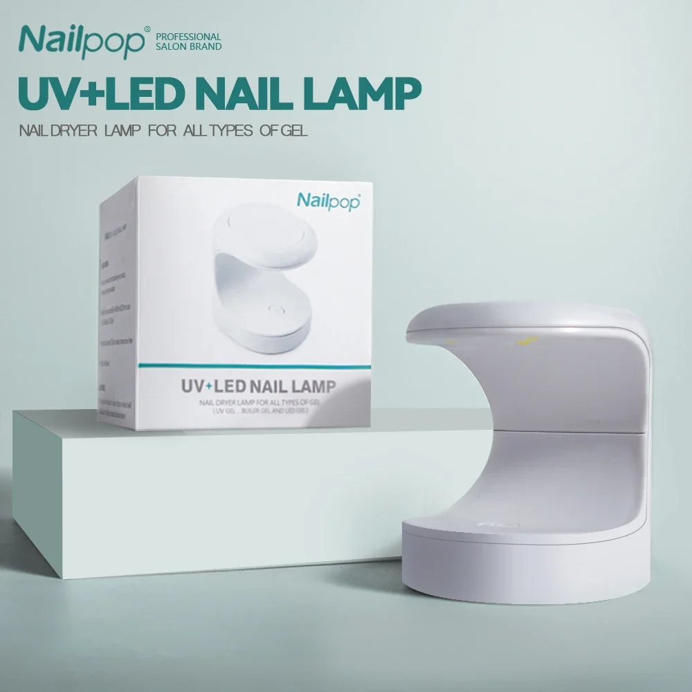 NAILPOP-미니 네일 건조기, UV LED 램프, 매니큐어 기계, 단일 손가락, 60 초 빠른 건조 경화 빛, 젤 폴리시, 네일 아트 도구