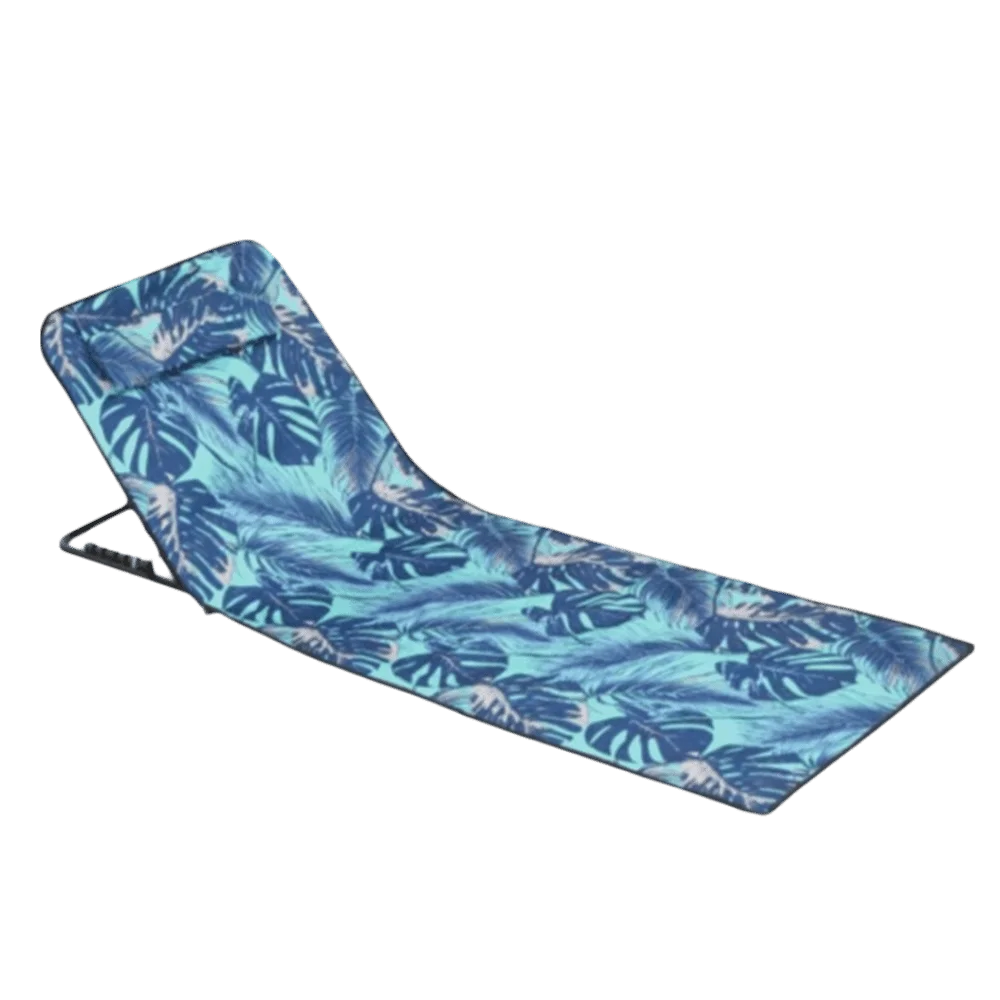 Foldable Design Beach Lounger Reclining Function Headrest Camping Lounger With Handle Folding Lounge Chair Beach Sunbathing