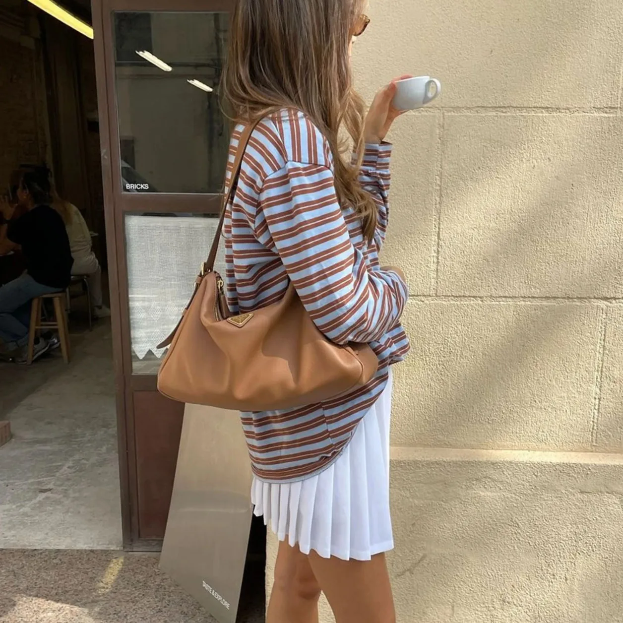 Camiseta de Rugby a Rayas para Mujer, Estilo Y2K, Manga Larga, Polo Holgado, Sudadera Vintage con Cuello, Top Informal para Primavera y Otoño