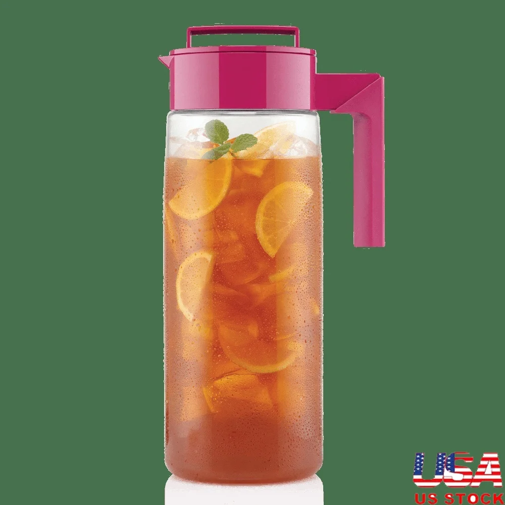 

Airtight Pitcher with Airtight Lid 2qt Durable Tritan Leakproof Container Mixing Serving Storage Fits Refrigerator Door