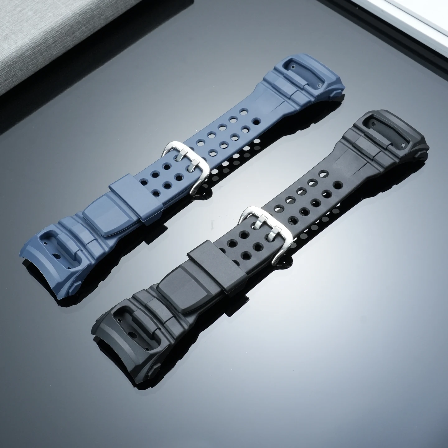gwn-q1000 waterproof silicone bracelet, suitable for Casio GWN-Q1000 resin watch strap, men's specific interface accessory
