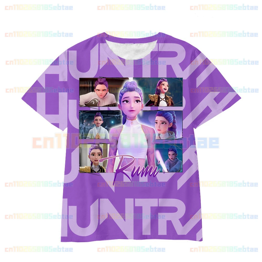 

Kpop witch hunting group 3D printing children's T-shirts, girls' cartoon T-shirts, boys' anime T-shirts, children's Kawaii T-shi
