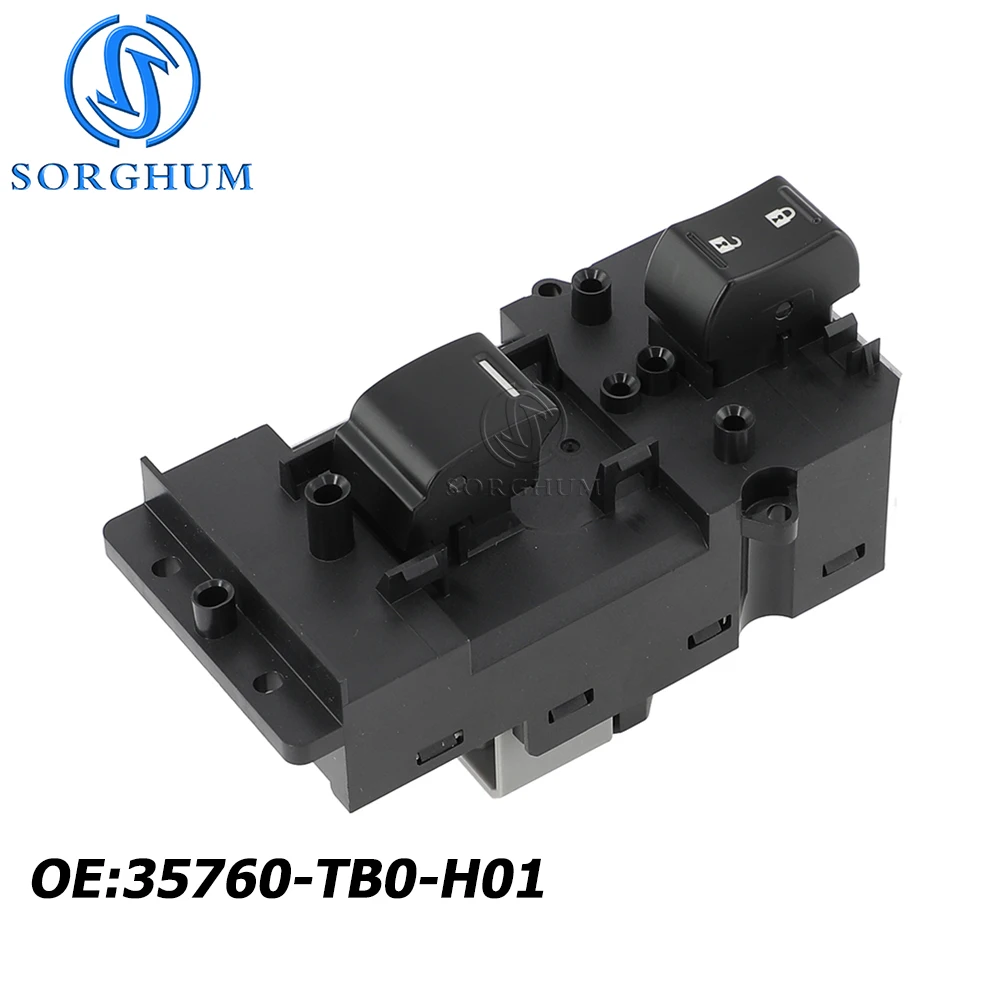 SORGHUM Power Master Window Switch Electric Controller Button For Honda Accord 2008 2009 2010 2011 2012 2013 OEM 35760-TB0-H01