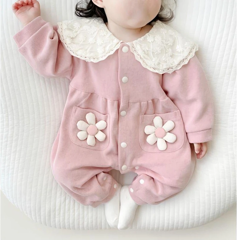 Newborn Baby Onesie Spring and Fall Female Baby Cute Princess Spring Crawling Clothes Weekly Dresses Baby Girl Clothes