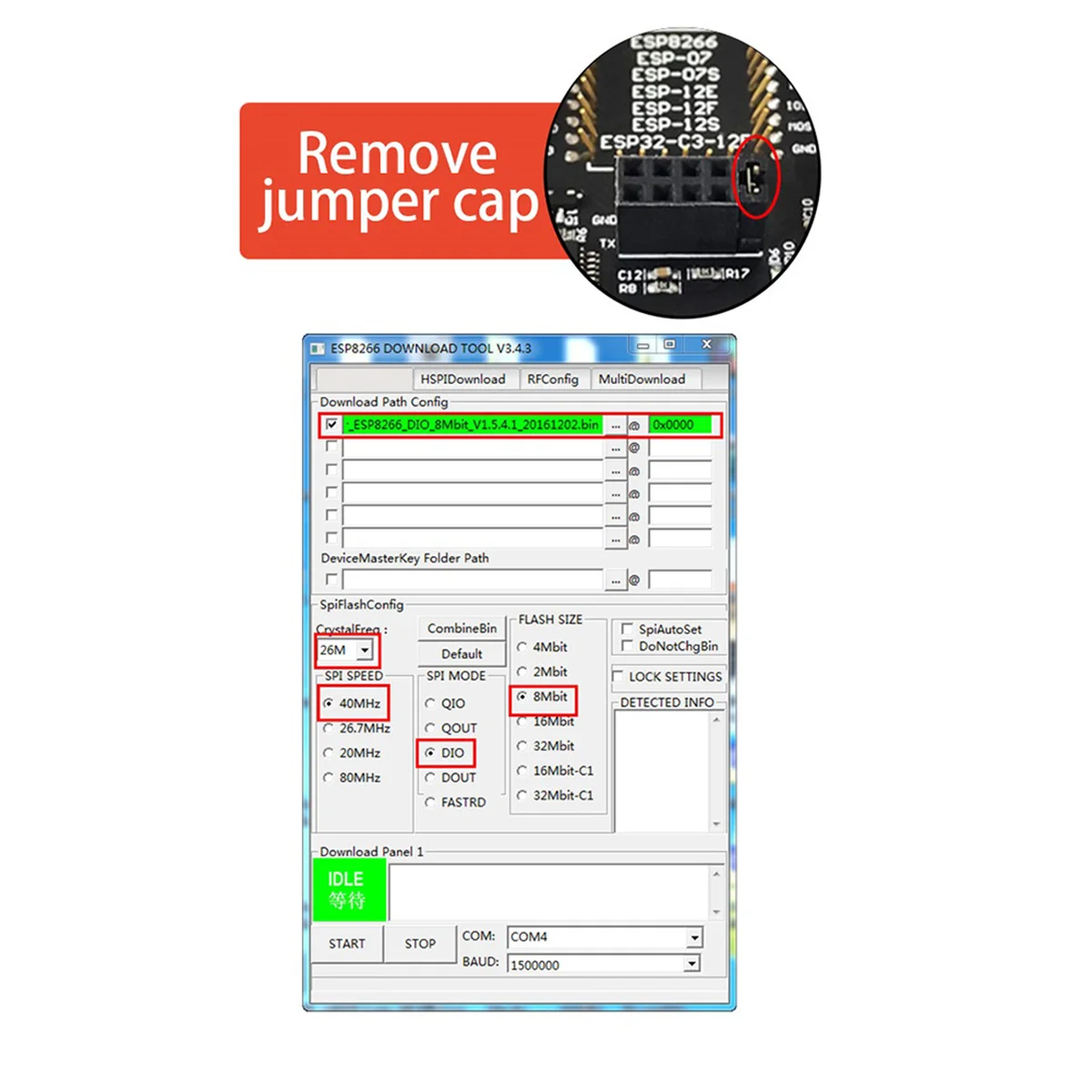 ESP8266 Test Rack Module Programmer Support ESP-01 01S 12 ESP32-C3-12F Multi-Function Portable Module