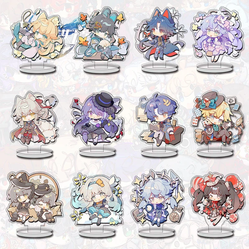 Game Honkai Star Rail Figures Ruan Mei Dan Heng Aventurine Sparkle Anime Mini Cute Acrylic Stand Model Desk Ornament Xmas Gifts