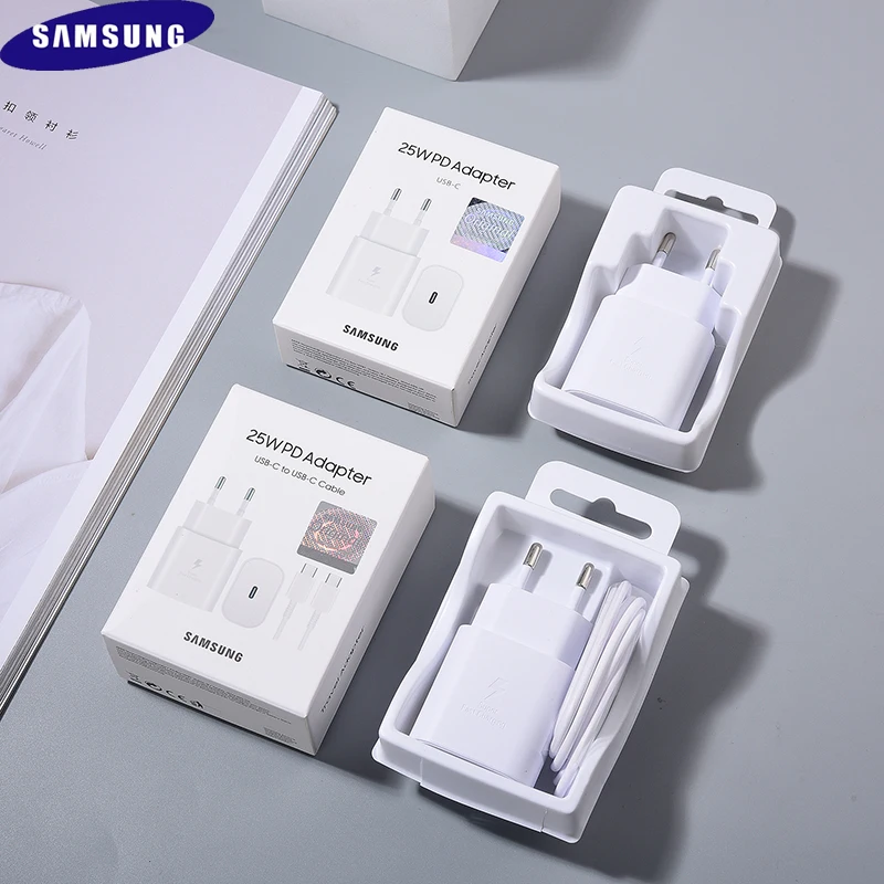 25W PD Charger Original Samsung Galaxy S24 S23 Ultra S22 S21 S20 FE A34 A54 A35 A55 Fast Charging Ad