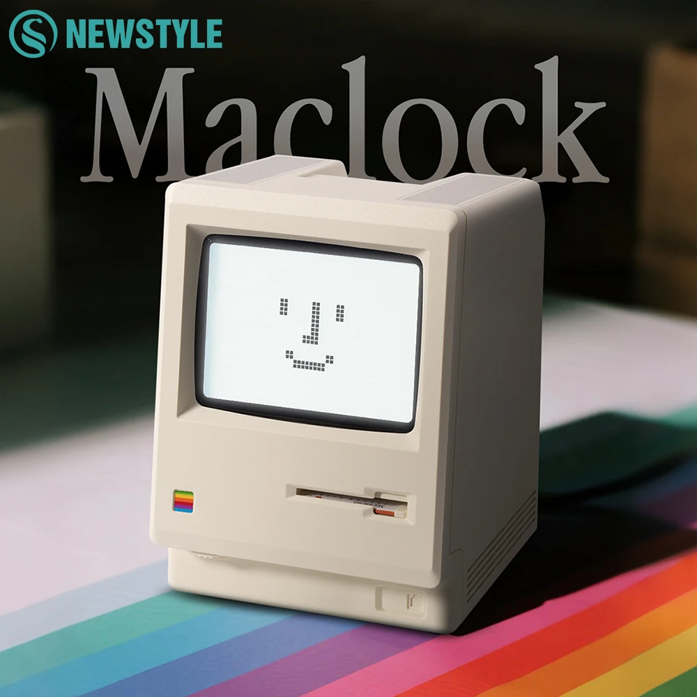 الإبداعية الرجعية ماكلوك ساعة تنبيه ضوء عرض الاستيقاظ ضوء الليل لسطح المكتب ديكور لوحة المفاتيح بجانب مصباح لغرفة نوم الأطفال