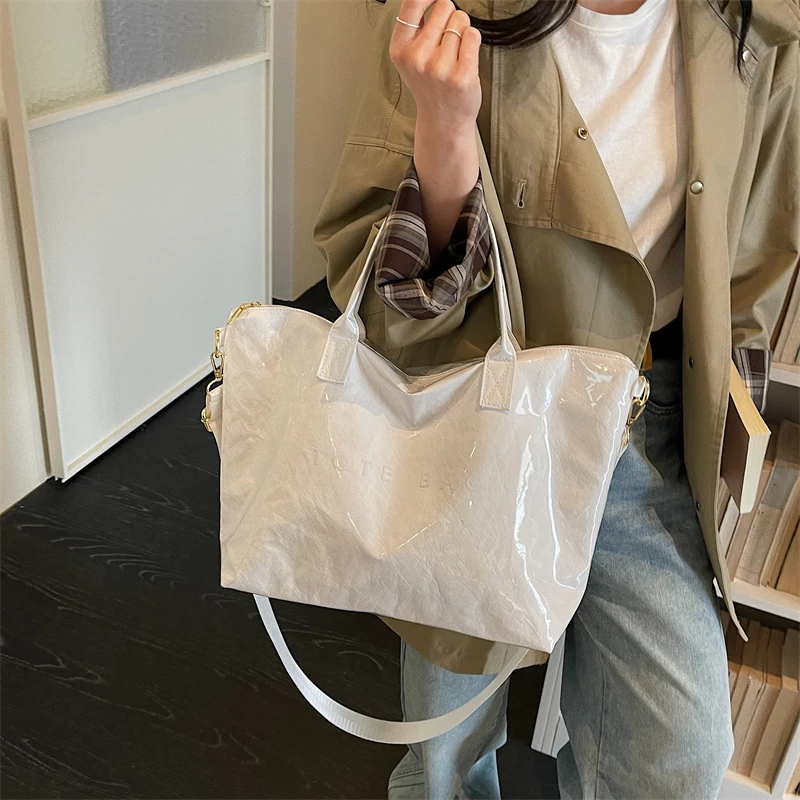 Modische Hochwertige Transparente PVC-Tragetasche mit Großer Kapazität, Wasserdichte Jelly-Tasche, Outdoor-Handtasche für Tägliche Reisen und Tourismus – Detail 19