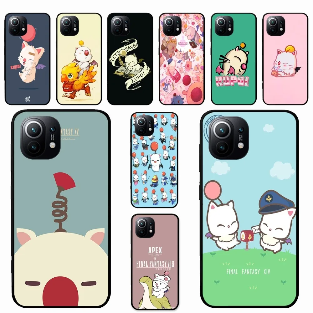 Game F-Final Fantasy Moogle Phone Case For Xiaomi Mi 5X 8 9 10 11 12 lite pro 10T PocoX3pro PocoM3 Note 10 pro lite