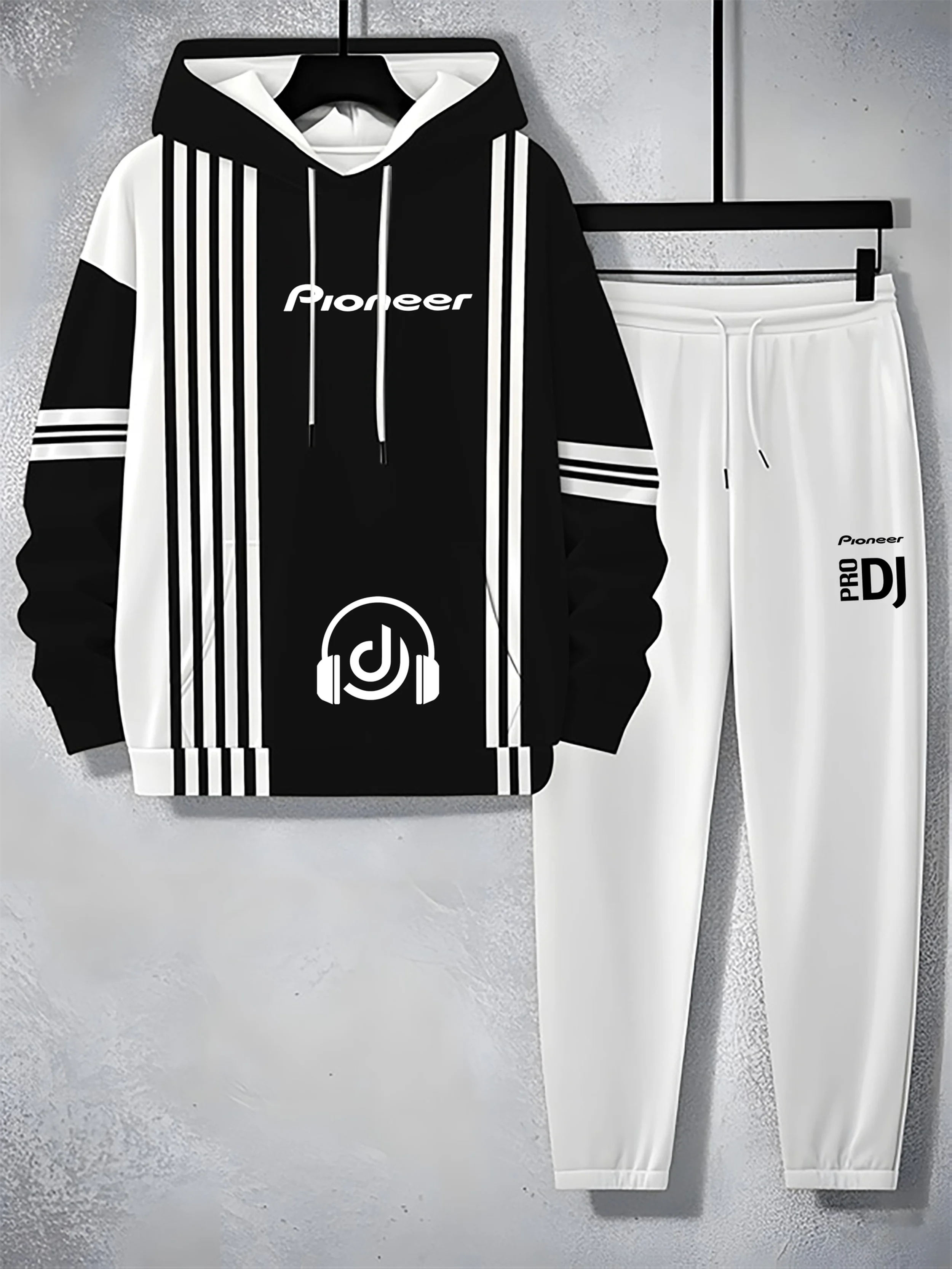 2026 خريف/شتاء جديد الرجال هوديي مجموعة Y2K موضة ملابس رياضية مجموعة الدافئة هوديي + السراويل 2 قطعة مجموعة فضفاضة غير رسمية #6