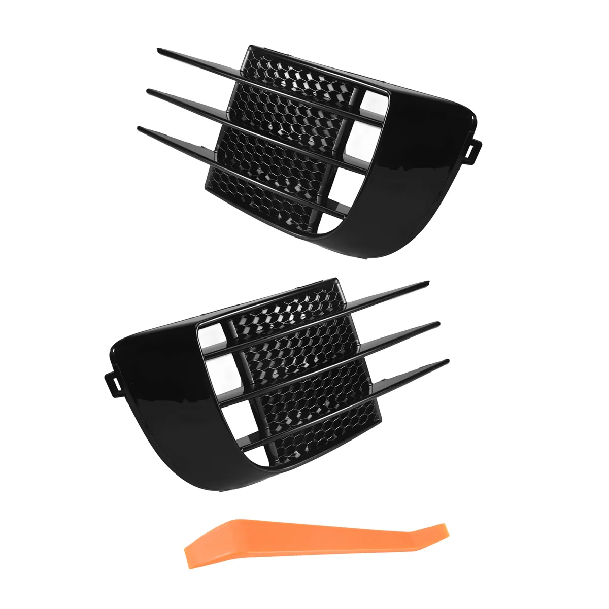 

A61E-2Pcs Car Front Bumper Fog Light Grille Cover Fog Light Cover Trim for Golf 6 MK6 GTD 2008-2013