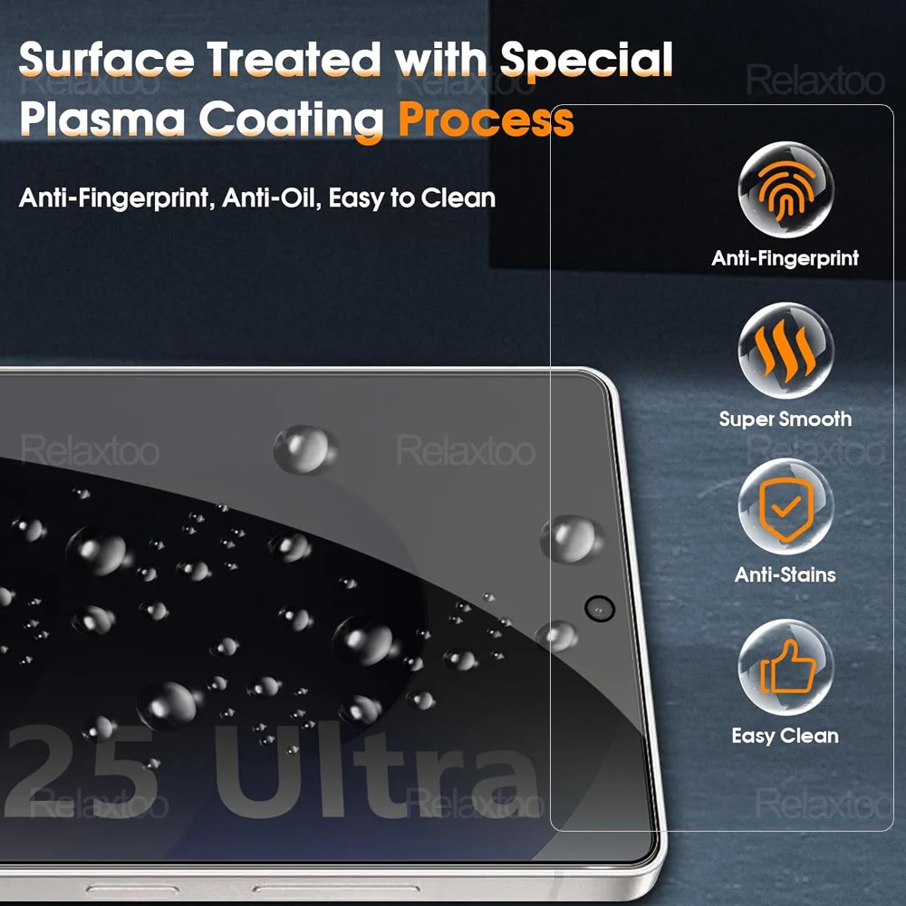 4-1 قطعة الخصوصية الزجاج المقسى لسامسونج غالاكسي S25 الترا S24 زائد مكافحة زقزقة حامي الشاشة المضادة للتجسس فيلم S25Ultra S24Ultra