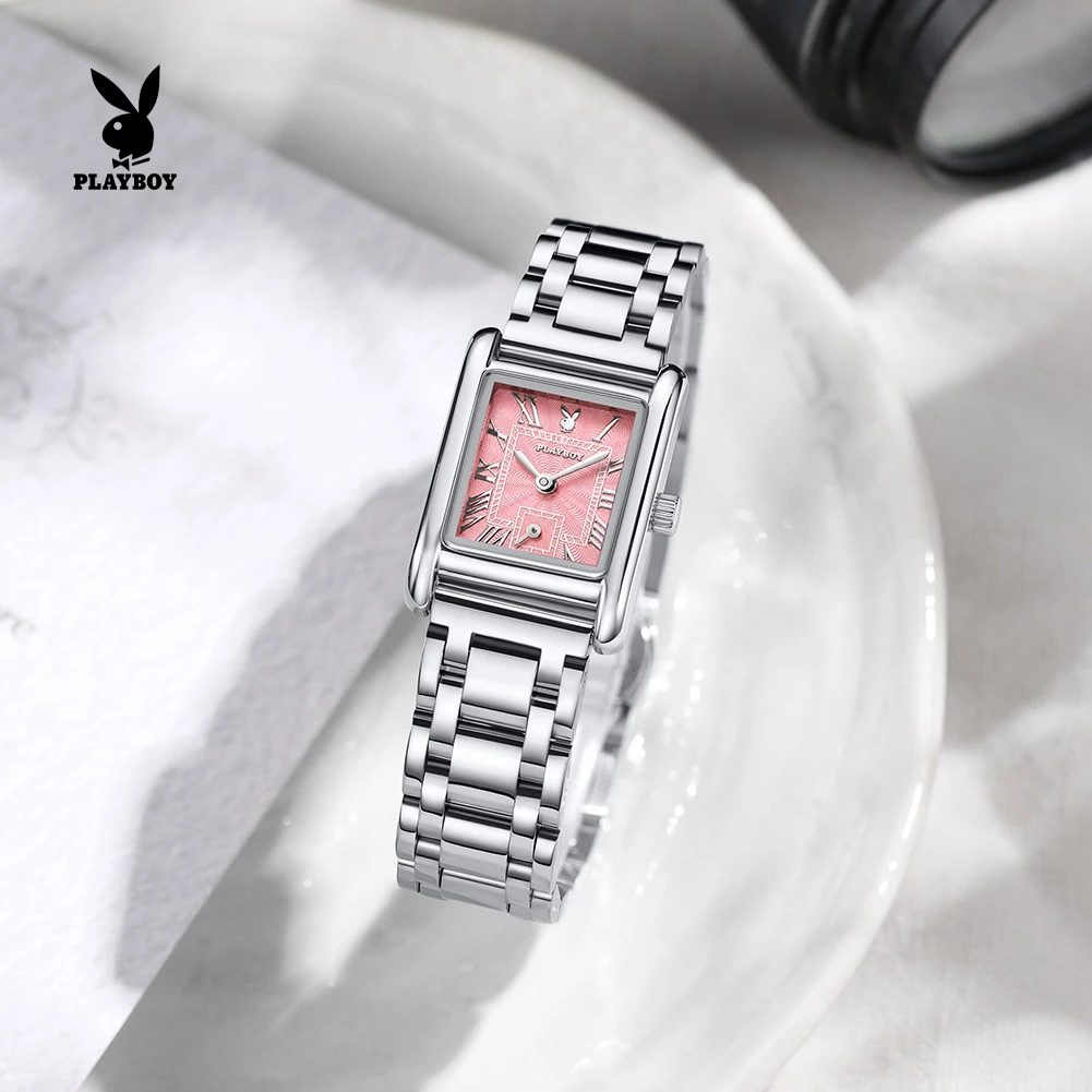 playboy-3126-elegance-qriginal-quartz-watch-for-women-square-dial-stainless-steel-bracelet-30m-waterproof-watch-for-women