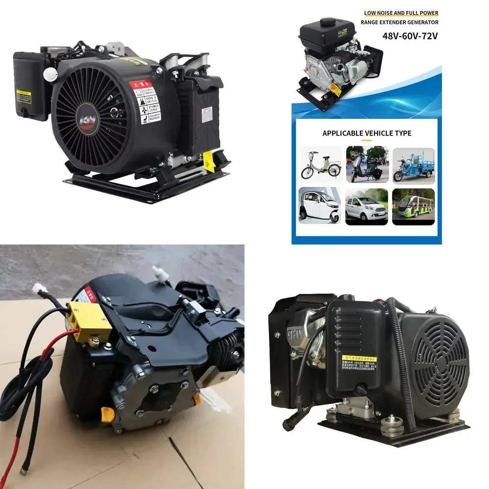 

Electric 3KW Petrol Range Extender Auto Start Wind Turbine Generator with Air-Cooled Engine DC 48v 60V 72V