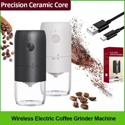 Wireless Electric Coffee Grinder Machine Type-C Charging Professional Ceramic Grinding Core Portable Coffee Beans Mill Grinder