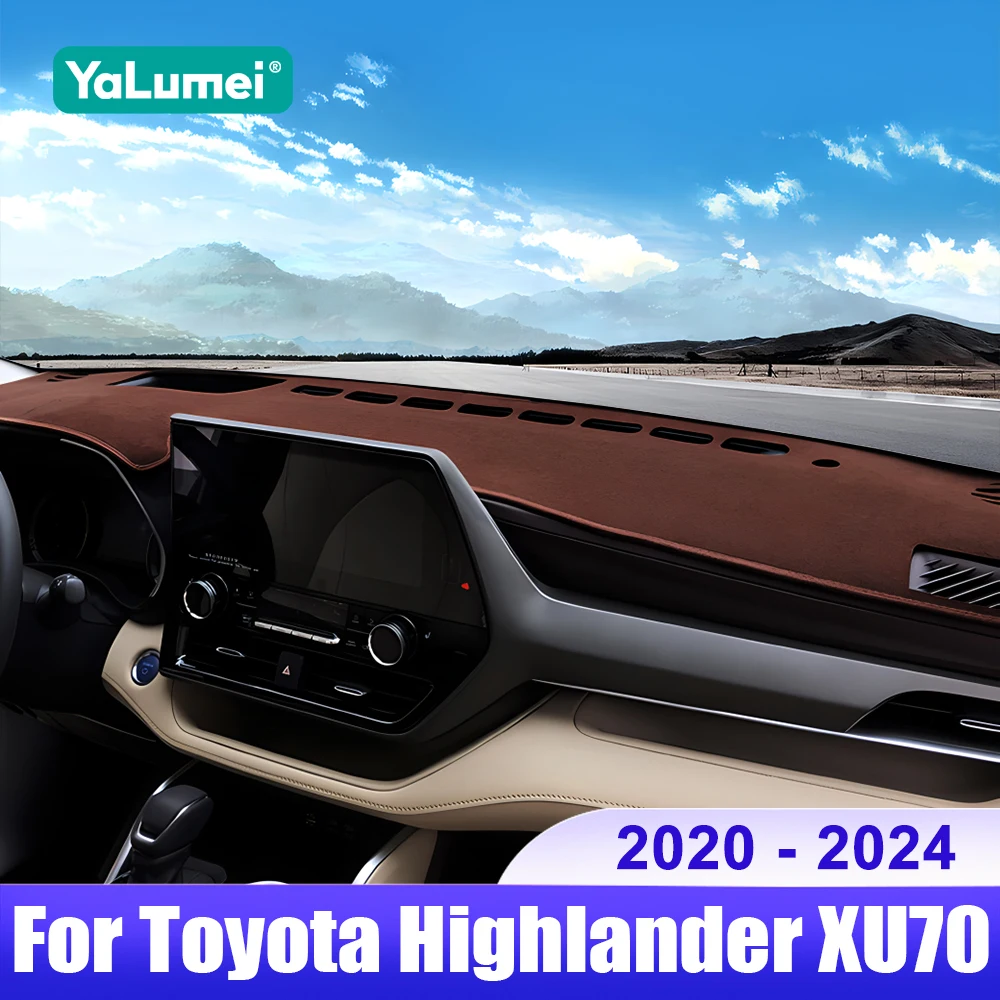 For Toyota Highlander XU70 Kluger 2021 2022 2023 2024 Car Dashboard Cover Dash Mat Sun Shade Non-slip Pad Accessories