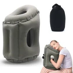 Inflatable Travel Pillow Multifunctional Neck and Head Support for Airplanes Trains Buses Office Naps Lunch Rest Sleeping