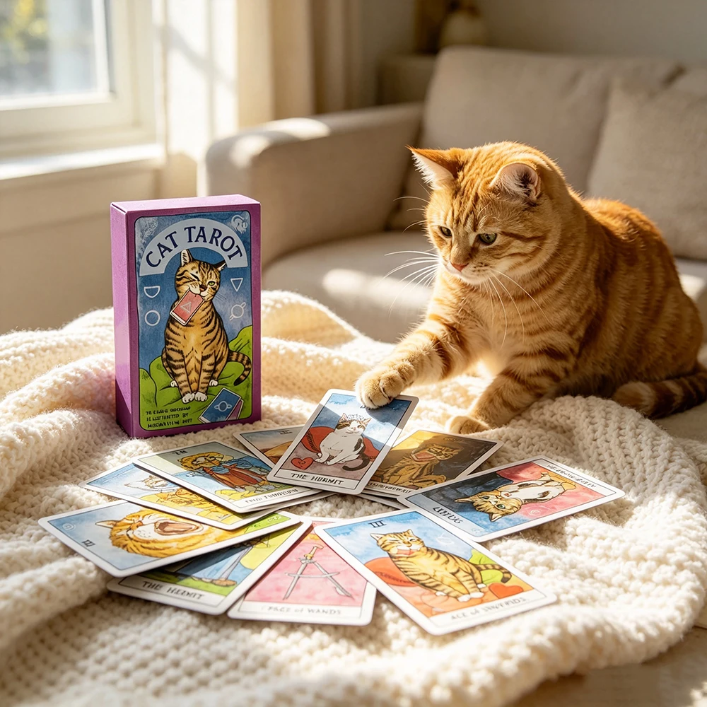 Cat Tarot Cards 78 Cute Cat De - Board Game Oracle recension och pris