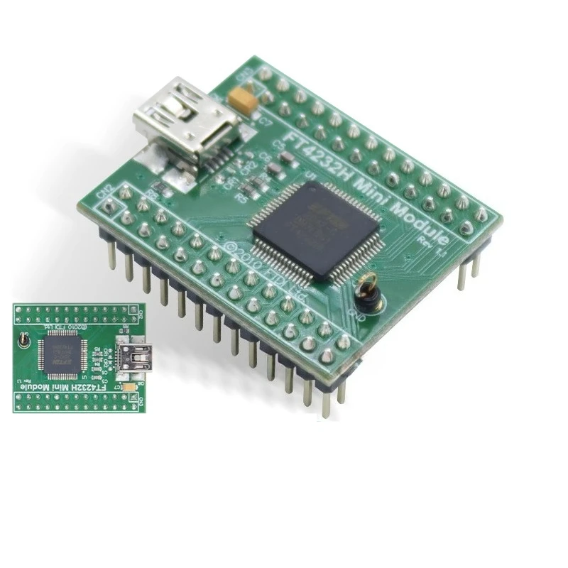 

FT4232H Высокоскоростной модуль USB 2.0 4-канальный UART/SPI/I2C/MPSSE/FIFO для встроенной разработки