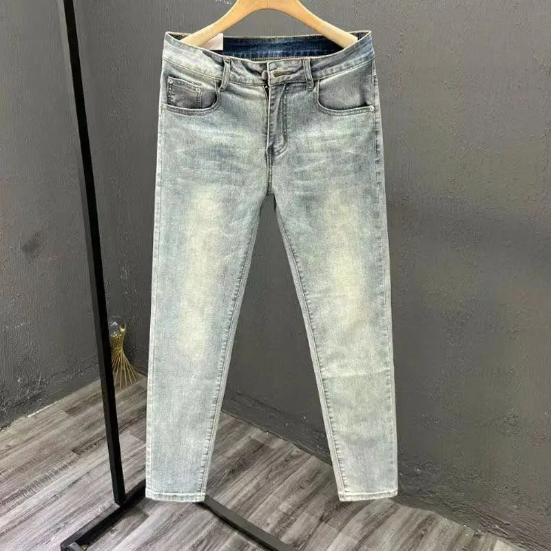 Fashion Men's Stretch Skinny Jeans Vintage Casual Denim Pencil Pants Spring Autumn Korean Designer Clothes Men Boyfriend Jeans