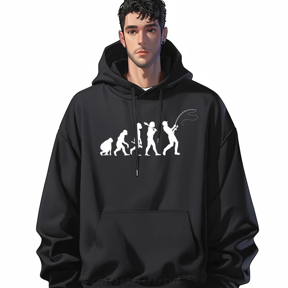 

Fly Fishing Funny Fishing Evolution Harajuku Oversize Long Sleeve Leisure Men Christmas Sweater Long Sleeve