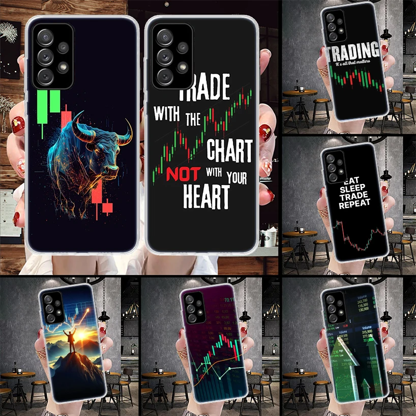 Trade Investment Forex Stock Market Soft Phone Case For Samsung Galaxy A13 A14 A15 A16 A17 A53 A54 A55 A56 A57 A33 A34 A35 A36 A