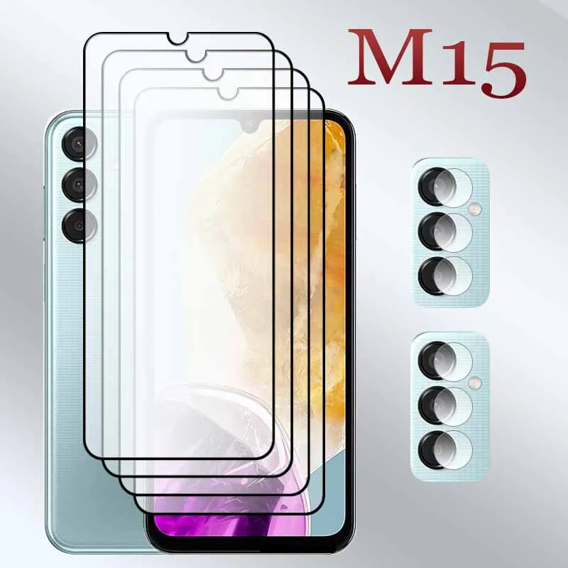 

Upgrade Full Cover Glass For Samsung galaxy M15 Screen protector 9H Anti-Scratch Front glass M15 Soft lens film