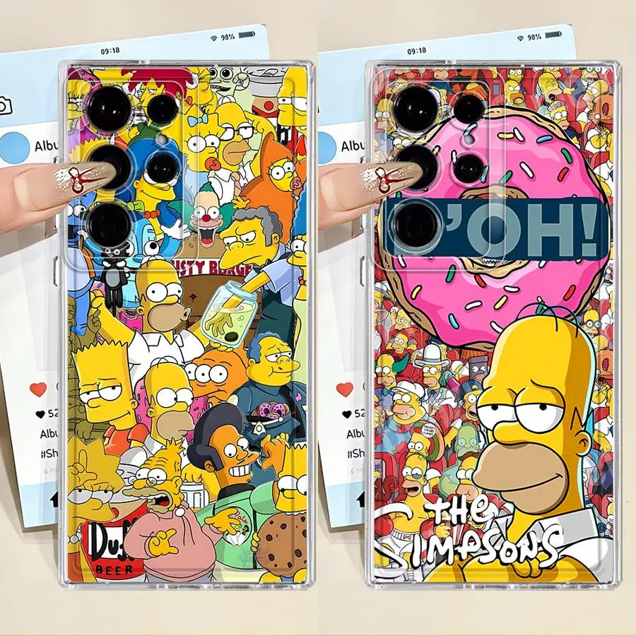 The S-simpsons Case for Samsung Galaxy S25 Edge S26 Note 20 Ultra 10 S22 FE S20 Plus S24 S23 Ultra S21 Phone Cover