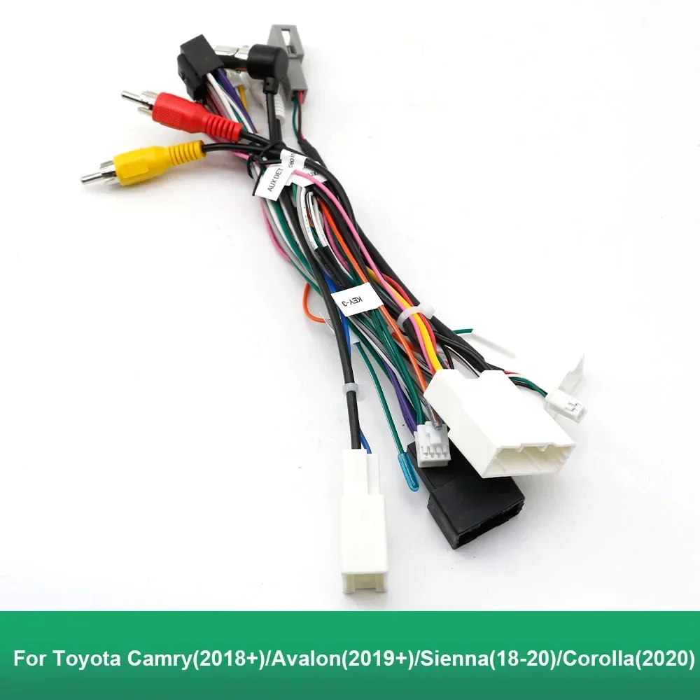 

Car Audio Android 16Pin Wiring Cable Adapter With Canbus For Toyota Camry(2018+)/Avalon(2019+)/Sienna(18-20)/Corolla(2020)