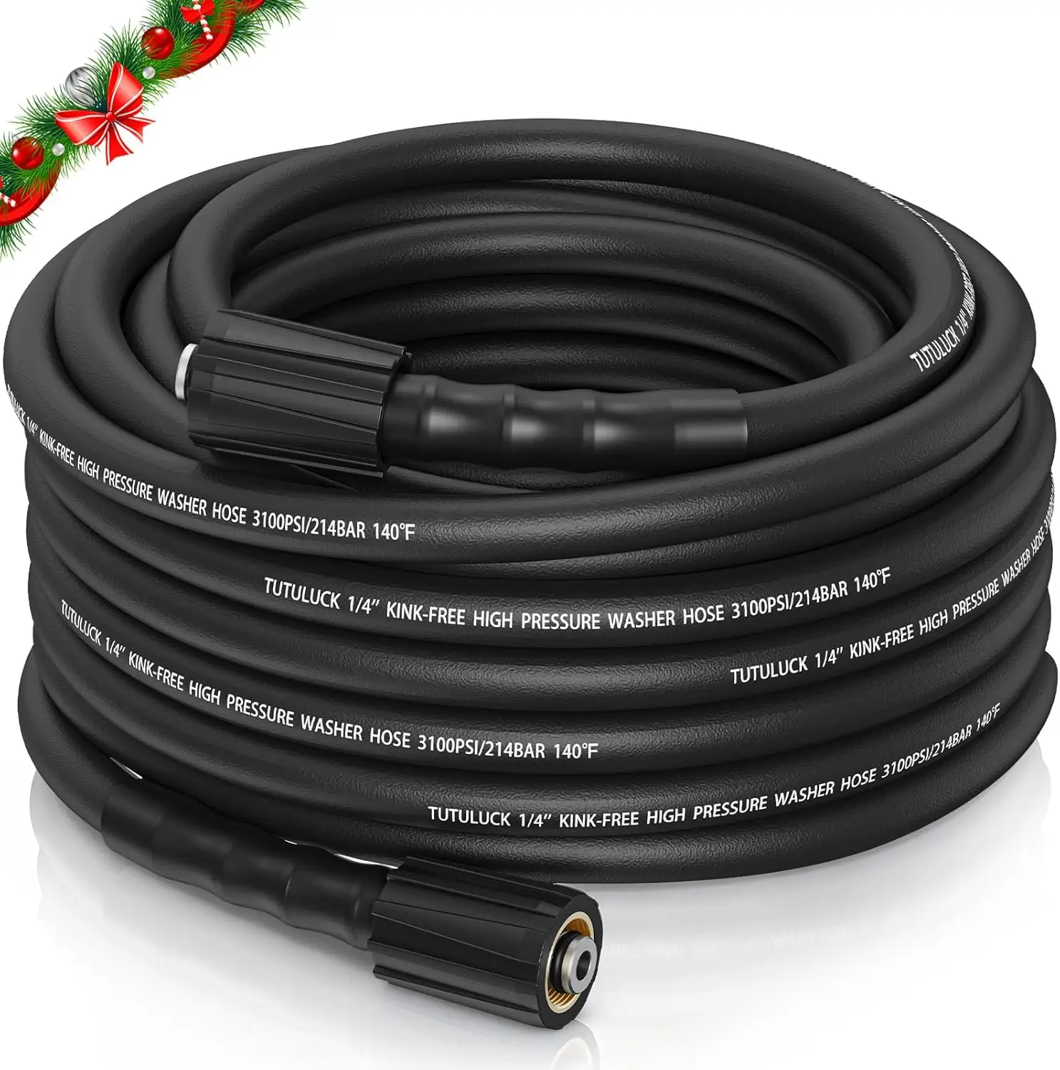 

Супер гибкий, устойчивый к ударам, 50 футов, черный шланг для мойки высокого давления, резьба M2 1/4 дюйма, 3100 фунтов на квадратный дюйм для различных брендов