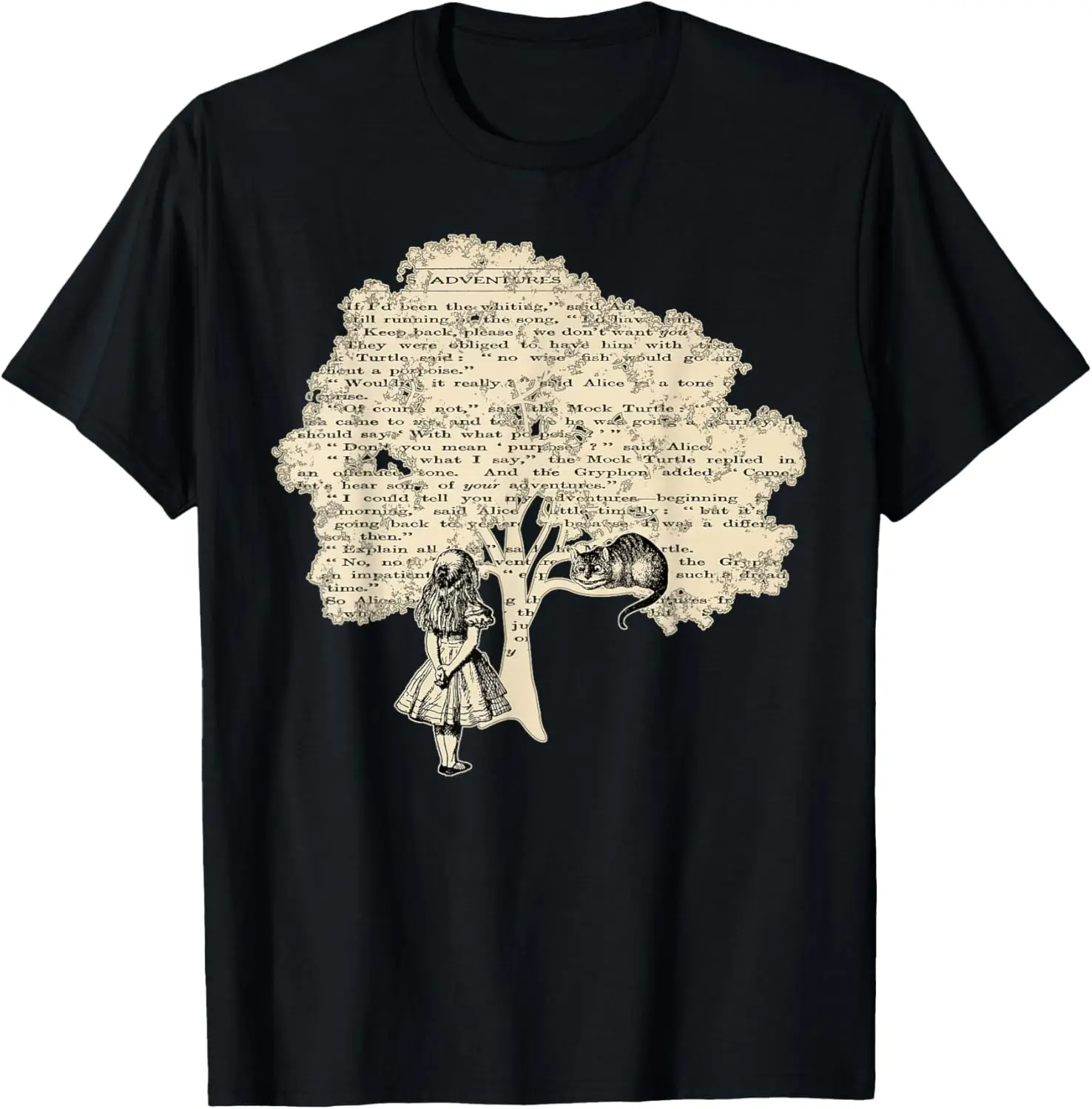 Alice In Wonderland Vintage Book T Shirt Design