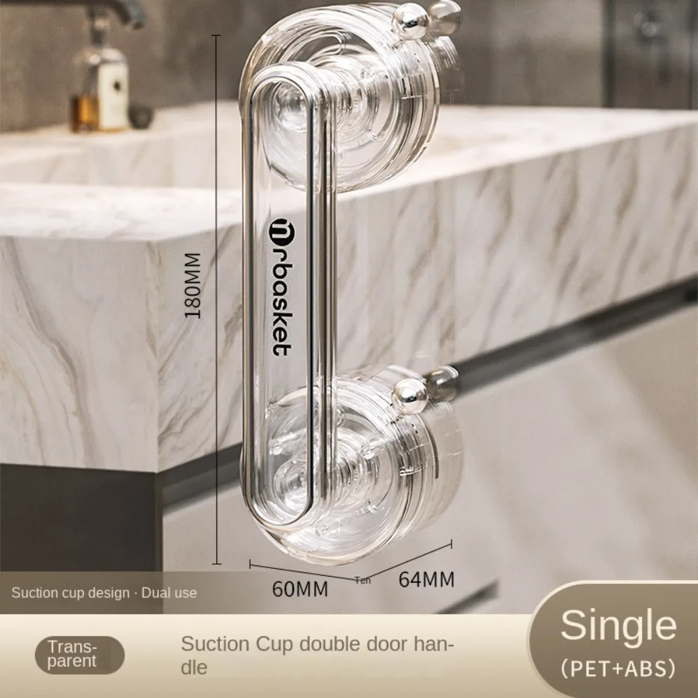 

New Waterproof Suction Cup Door Handle Anti-slip Portable Sliding Door Handle Removable Reusable Wardrobe Door Handle