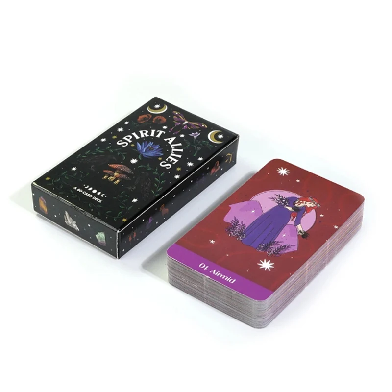 بطاقات Spirit Allies Oracle A 60 Deck Tarot English Visions Divination Edition Borad Playing Games #4