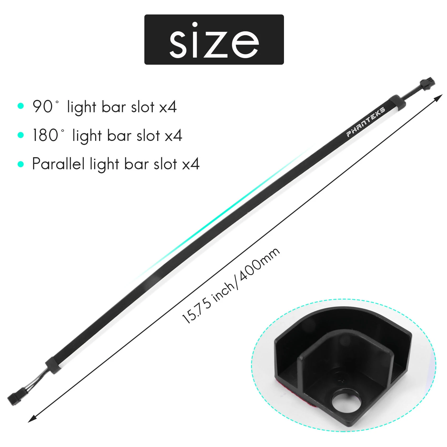 โปรโมชั่น! ไฟ LED คอมโบ PHANTEKS แบบ ARGB สำหรับตกแต่งเคสคอมพิวเตอร์ แถบไฟ LED 5V 3PIN หัวต่อไฟ AURA ขนาด 400 มม. x 2 ชิ้น