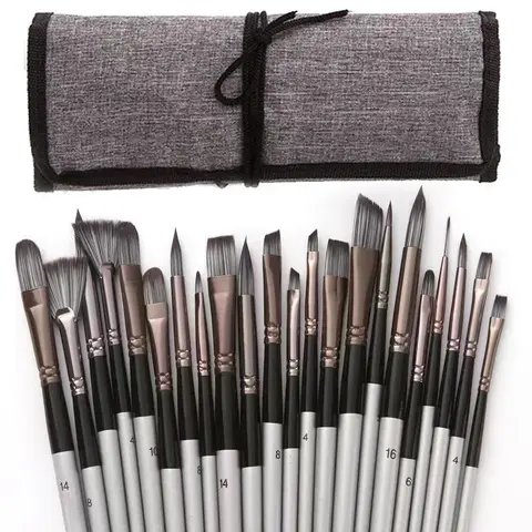 Oil and Watercolor Paint Brush Collection, Bagged Set, A Perfect Gift for Artists