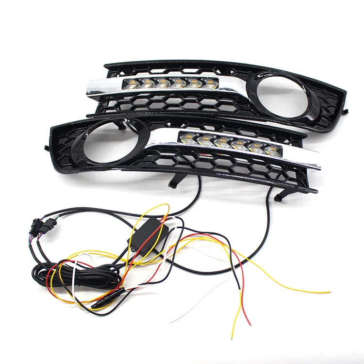 

Suitable for 01-05 Audi A4B6 front bumper grille fog light frame, streamer daytime running light turn signal light