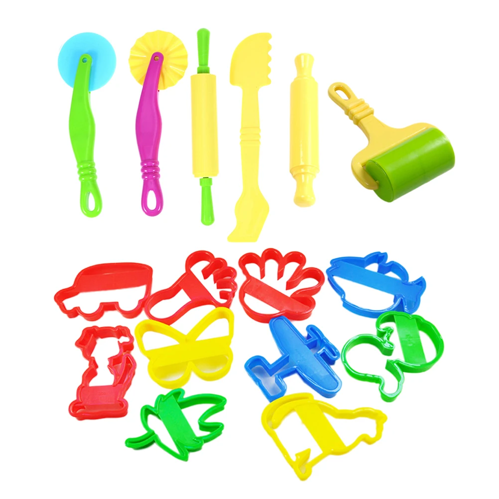 16 Pcs Colorful Clay Mold Set Tools for Kids Toys DIY Assorted Designs Modelling
