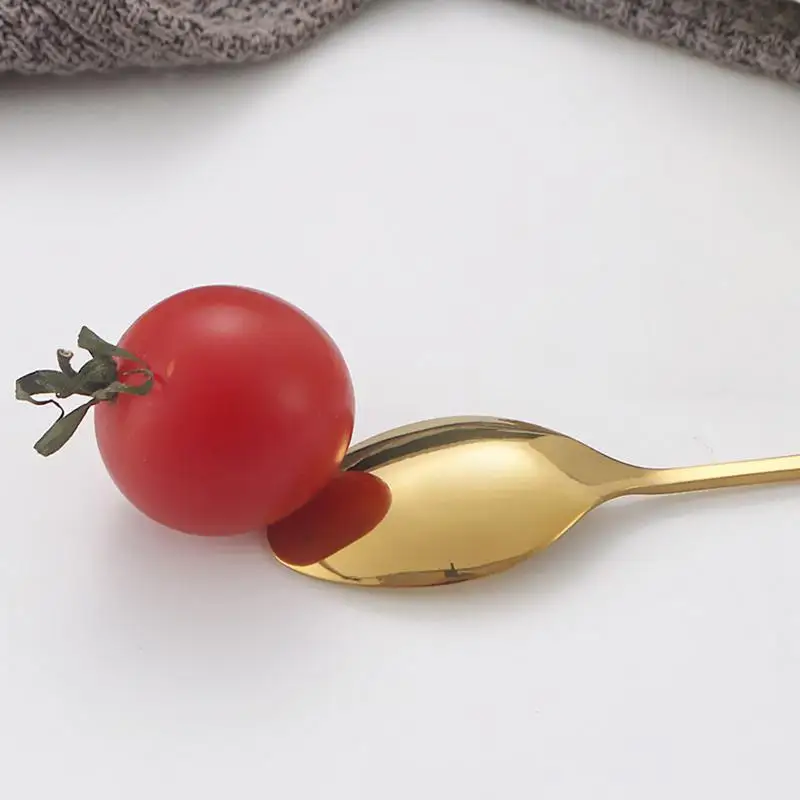 

Stainless Steel Spoon Flower Handle Spoon Flatware Elegant Stainless Steel Flatware Spoon For Coffee Tea Dessert Ice Cream Salad