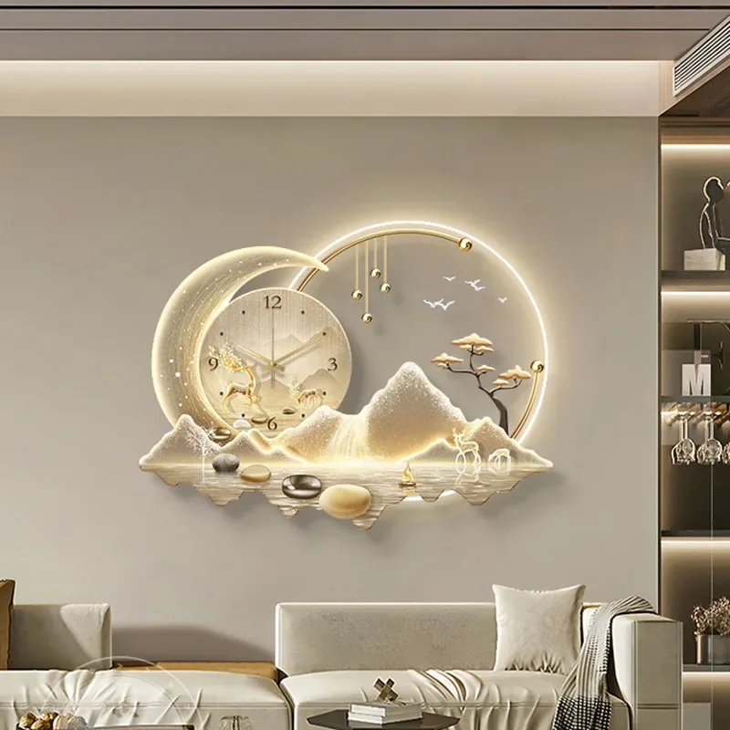 Luxury Modern Wall Clocks Art Mural Aesthetic Silent Design Wall Watch Minimalist Restaurant Reloj De Pared Home Decoration